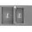 Gaspar 1 5-Becken links Granit Grau Handbetätigung 737 x 475 mm