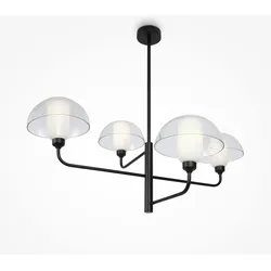 Schwarze Pendelleuchte - Maytoni Modern Serie, 4 E14 Leuchten, 40W, Memory Design