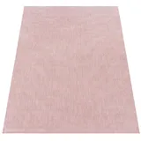 KADIMA DESIGN Teppich Kurzflor Unifarben Wohnzimmer schmutzabweisend Rosa Läufer 80x150 | 100% Polypropylen, Rücken aus Polypropylen | pflegeleicht