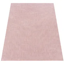 KADIMA DESIGN Teppich Kurzflor Unifarben Wohnzimmer schmutzabweisend Rosa Läufer 80x150 | 100% Polypropylen, Rücken aus Polypropylen | pflegeleicht