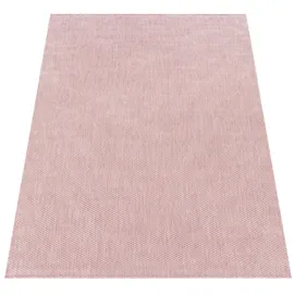 KADIMA DESIGN Teppich Kurzflor Unifarben Wohnzimmer schmutzabweisend Rosa Läufer 80x150 | 100% Polypropylen, Rücken aus Polypropylen | pflegeleicht