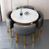 OCAZI esstisch,Rundes Esstisch-Set,Küchen-Esstisch-Set,Schlichter Kleiner runder Tisch,Runder Konferenztisch,rundes modernes Esstisch-Set,Tisch- und Stuhl-Set - #22-80 * 75cm/31.5 * 29.5in(WxH)