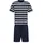 HAJO Pyjama Klima-Light Blau/Grau M