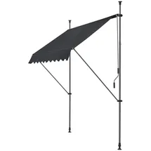 pro.tec Klemmmarkise Stem 150 cm schwarz