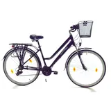 28 Zoll Alu Aluminium Herren Damen City Trekking Fahrrad Trekkingfahrrad Trekkingrad Citybike Cityrad CITYFAHRRAD DAMENFAHRRAD Unisex Rad Bike 21 Shimano Gang Beleuchtung STVO SCHWARZ AFA