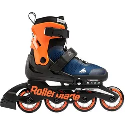 ROLLERBLADE Kinder Inline Skates MICROBLADE, BLU NOTTE/ARANCIO, 21