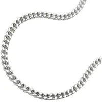 Schmuck Krone Panzerkette 2mm Panzerkette, Silber 925 diamantiert, 50 cm, Silber 925 silberfarben