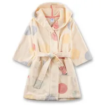 Sanetta Mädchen-Bademantel beige Dots | Hochwertiger und kuscheliger Bademantel aus Baumwolle. - 140