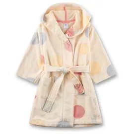 Sanetta Mädchen-Bademantel beige Dots | Hochwertiger und kuscheliger Bademantel aus Baumwolle. - 140