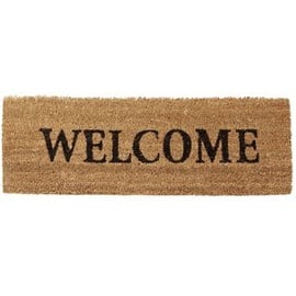 Relaxdays Kokosmatte Welcome braun 25,0 x 75,0 cm