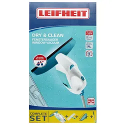 Leifheit 51016 Dry & Clean Fenstersauger Komplettset 4 teilig