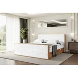 altdecor Boxbett 160 x 200 cm H3 Weiß