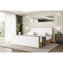 altdecor Boxbett 160 x 200 cm H3 Weiß