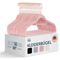 Blumtal Kleiderbügel 50 Stück - Kleiderbügel Samt 360° drehbar