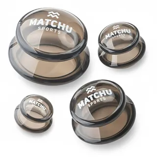 Matchu Sports Schröpfen 4er Set mit Schröpfgläser aus Silikon Massage Cupping Set 4 Größen