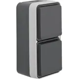 Hager Schuko-Steckdose 2-fach Grau 1 St.