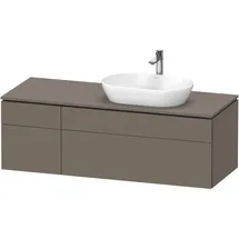 Duravit Duravit, Waschtischunterschrank wandhängend „L-Cube“ 142 à 48,2 × 55 cm) Flannel Grey Seidenmatt, rechts