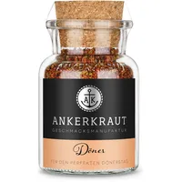 Ankerkraut Döner, Gewürzzubereitung, Döner Kebap für zuhause, mit Knoblauch, Chili, Cumin, Meersalz und Paprika edelsüß, 90 g im Korkenglas