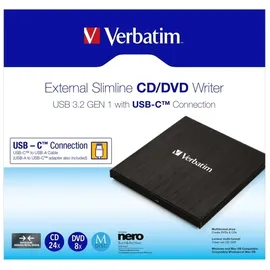 Verbatim Slimline Externer DVD-Brenner schwarz