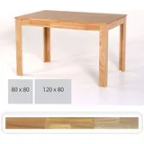 Küchentisch Percy 80 cm 120 cm Esstisch Massivholztisch Esszimmer, Holzart:Eiche natur geölt, Größe:120 x 80cm