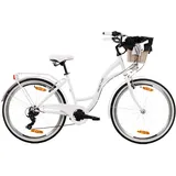 Goetze Mood Damenrad, City Bike 28 Zoll, 7-Gang mit Korb, Weiß