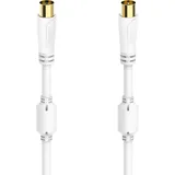 Hama Antennen-Kabel Koax-Stecker/Koax-Kupplung 100 dB Weiß