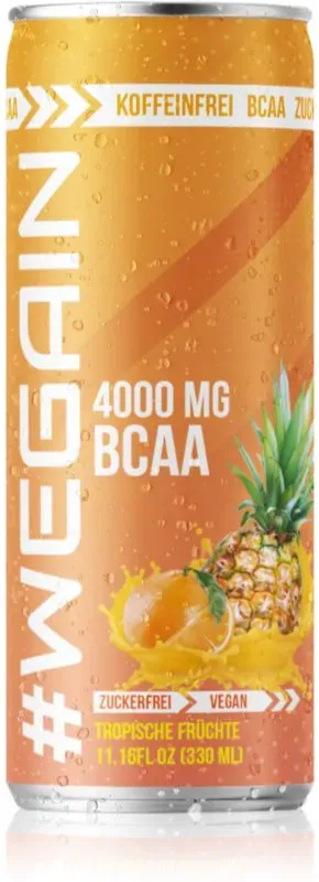 WEGAIN BCAA Drink 4000 mg Energy-Drink mit Aminosäuren Geschmack Tropical 330 ml