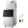 Vevor Gewerbliche Eismaschine Prozessorkopf 163 kg/Tag Edelstahl, mit Selbstreinigung & Touchscreen, Eiswürfelbehälter mit 113 kg Kapazität, Ideal für Restaurants Bars Cafés Hotels