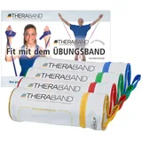 Thera-Band Thera Bänder-Set inkl. Taschen, Original Thera Band Übungsband, 4 Stärken