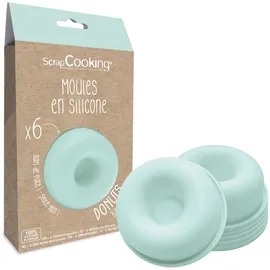 ScrapCooking - 6 Silikonformen für Donuts - Backform aus Silikon, Donut Formen - 3D-Kuchenformen - Flexible Einzelformen - Ofen- und Spülmaschinenfest - Geschenkidee Küche - 2913
