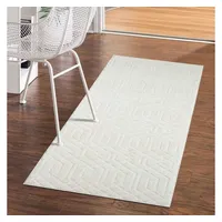 Carpet City Teppich Kurzflor Wohnzimmer - Creme - 80x150