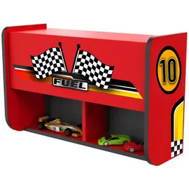 Aileenstore Kinderbücherregal mit Klappe rot
