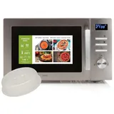 Domo 3in1 Mikrowelle Grill & Konvektion 34L, 10 Programme, Auftaufunktion Abdeckhaube