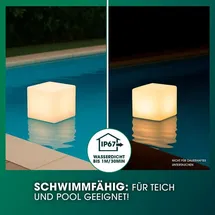 EasyMaxx Solar-Leuchte Dekowürfel weiß