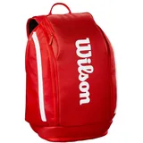 Wilson Super Tour Red Tennis Rucksack - Rot/Weiß, Platz für bis zu 2 Schläger