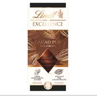 Lindt Tafelschokolade Excellence Cacao Pur, 82% Kakaogehalt, 50 g
