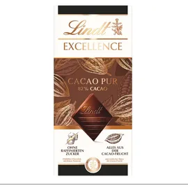 Lindt Tafelschokolade Excellence Cacao Pur, 82% Kakaogehalt, 50 g