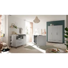 Mäusbacher Kleiderschrank Olaf 148 x 195 cm Holzwerkstoff Kreidegrau matt lack