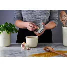 Mason Cash Knoblauchbehälter Steingut weiß 12,5 x 12,5 x 10 cm