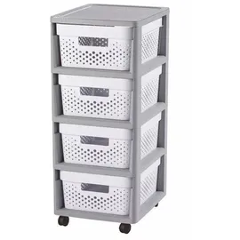 Curver Infinity Rollbox 4x11 L grau-weiß