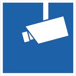Aufkleber Video-Infozeichen, Hinterglasaufkleber, einseitig lesbar, Folie, 180x180 mm