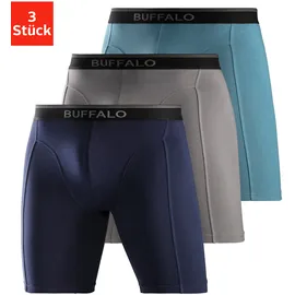 Buffalo Langer Boxer Boxershorts blau/grau S 3er Pack