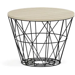 Konferenztisch rund STILO, Durchmesser 600 mm, Eiche natur
