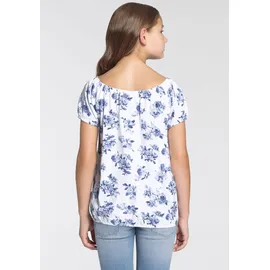KangaROOS Carmenshirt in weiß/hellblau | Gr.: 128/134