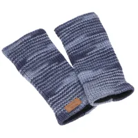 Guru-Shop Strickhandschuhe Handstulpen, hangestrickte Wollstulpen aus.. blau