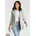 LAURA SCOTT LAURA SCOTT Damen Gr 44 grün mint Web Obermaterial 90 Polyester 10 Elasthan Futter 100 Polyester figurbetont hüftbedeckend Blazer mit gerafften Ärmeln