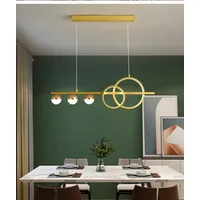 LED Pendelleuchte Esstischlampe Küchenlampe Hängend Lampen Dimmbar Hängelampe Modern LED Pendelleuchte Esstisch Wohnzimmer Schlafzimmer Hängeleuchte Höhenverstellbar Pendellampe (Gold, 80cm)