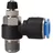 Riegler Drosselrückschlagventil »Blaue Serie«, Abluftdros., R1/4 a. Ã ̃12mm