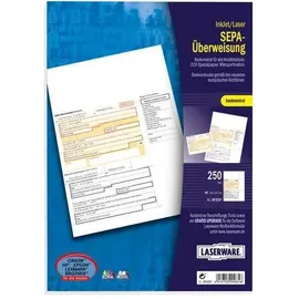 Laserware Bankformular SEPA-Überweisung A4 Weiß