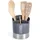 Zeller Besteckhalter Edelstahl grau/silberfarben H:17 cm Ø:14,5 cm